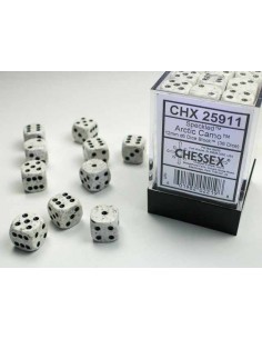 Chessex Speckled 12mm d6 Dice Blocks with Pips (36 Dados) - Arctic Camo