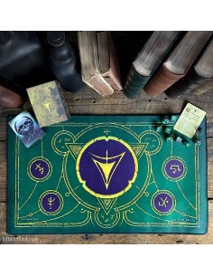 The Yellow Sign (Masked Purple and Green) - Premium Playmat