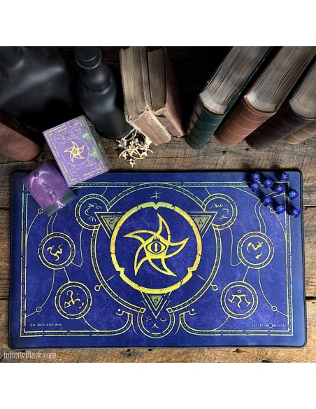 The Astral Elder Sign (Eldritch Blue) - Premium Playmat