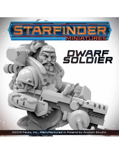 Starfinder Miniatures - Dwarf Soldier