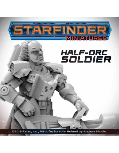 Starfinder Miniatures: Half-Orc Soldier