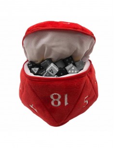 Ultra Pro - Bolsa para dados D20 Plush Dice Bag: Red