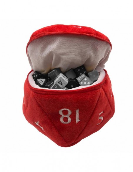 Ultra Pro - Bolsa para dados D20 Plush Dice Bag: Red