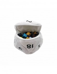 Ultra Pro - Bolsa para dados D20 Plush Dice Bag: White