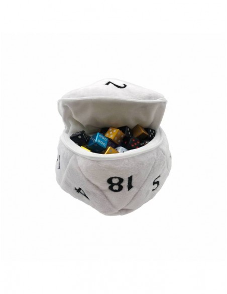 Ultra Pro - Bolsa para dados D20 Plush Dice Bag: White