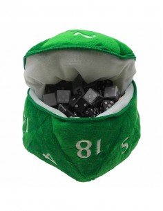 Ultra Pro - Bolsa para dados D20 Plush Dice Bag: Green