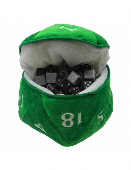 Ultra Pro - Bolsa para dados D20 Plush Dice Bag: Green