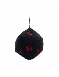 Ultra Pro - Bolsa para dados D20 Plush Dice Bag: Black/Red 2