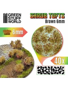 Green Stuff World - Shrubs TUFTS - 6mm self-adhesive - BROWN