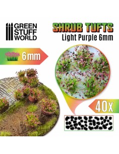 Green Stuff World - Shrubs TUFTS - 6mm self-adhesive - LIGHT PURPLE