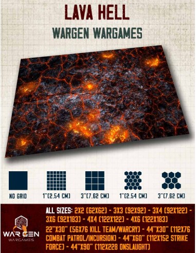 Lava Hell - Wargames Gaming Mat