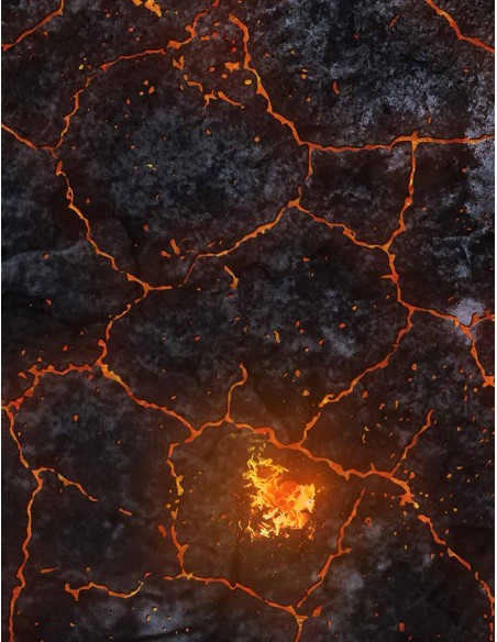 Lava Hell - Wargames Gaming Mat