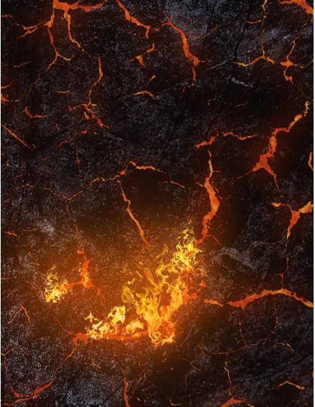 Lava Hell - Wargames Gaming Mat