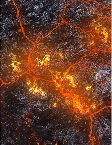 Lava Hell - Wargames Gaming Mat