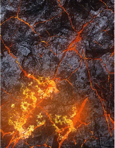 Lava Hell - Wargames Gaming Mat