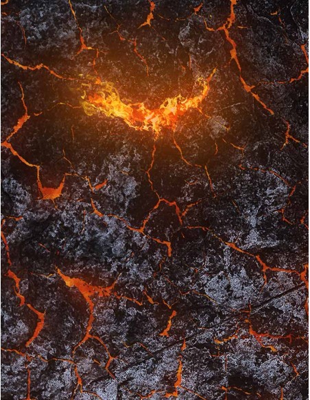 Lava Hell - Wargames Gaming Mat