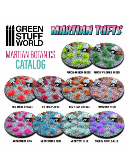 Green Stuff World - Martian Fluor Tufts - 6mm self-adhesive - SULLY PURPLE-BLUE