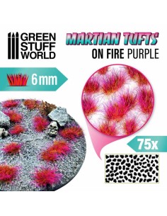 Green Stuff World - Martian Fluor Tufts - 6mm self-adhesive - ON FIRE PURPLE