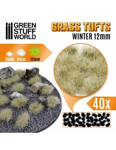 Green Stuff World - Grass TUFTS - 12mm self-adhesive - WINTER