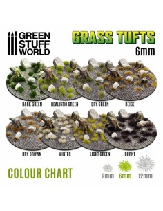 Green Stuff World - Grass TUFTS - 6mm self-adhesive - LIGHT GREEN 2