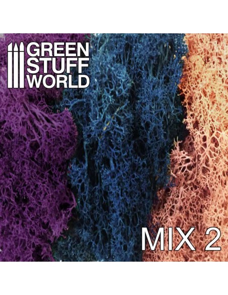 Green Stuff World - Musgo Modelismo - Mezcla Azul, Violeta y Rosa Claro