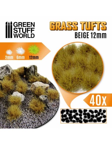 Green Stuff World - Matas Cesped - Autoadhesivas - 12mm - BEIGE