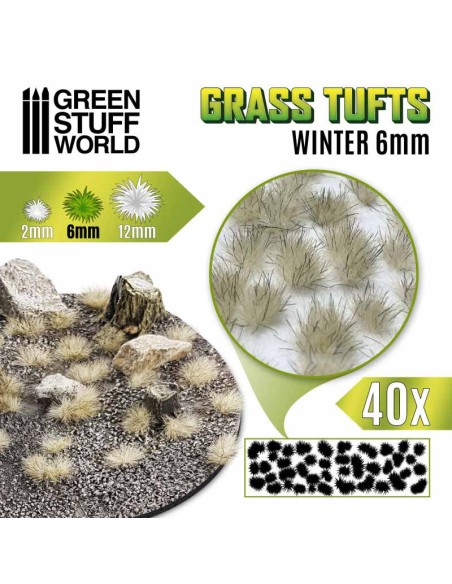 Green Stuff World - Matas Cesped - Autoadhesivas - 6mm - INVIERNO