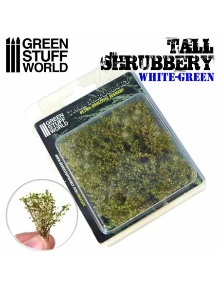 Green Stuff World - Tall Shrubbery - White Green