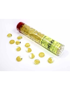 Chessex Gaming Glass Stones in Tube - Catseye Yellow