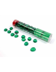 Chessex Gaming Glass Stones in Tube - Crystal Dark Green