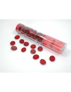 Chessex Gaming Glass Stones in Tube - Crystal Red Frosted