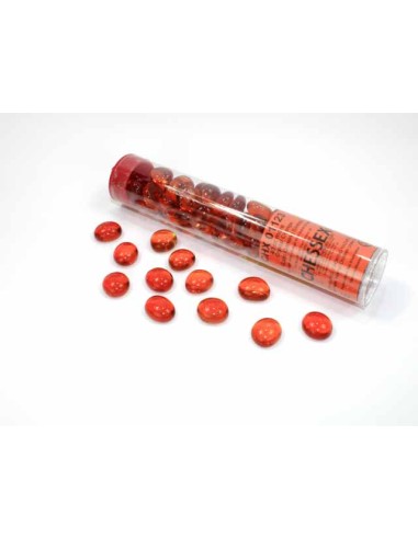 Chessex Gaming Glass Stones in Tube - Crystal Orange