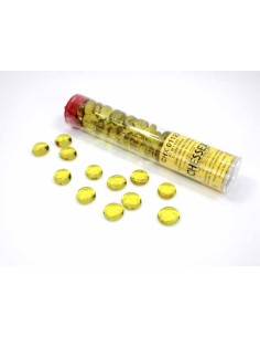 Chessex Gaming Glass Stones in Tube - Crystal Yellow