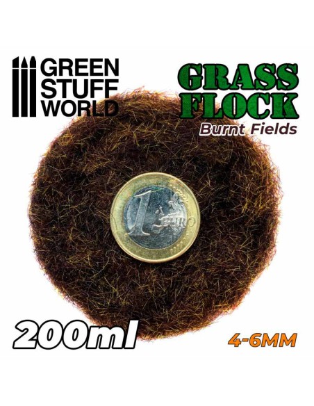 Green Stuff World - Cesped Electrostatico 4-6mm - BURNT FIELDS - 200ml