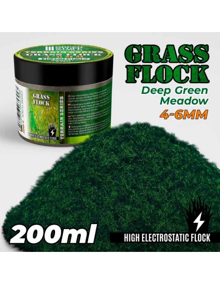 Green Stuff World - Cesped Electrostatico 4-6mm - DEEP GREEN MEADOW - 200ml