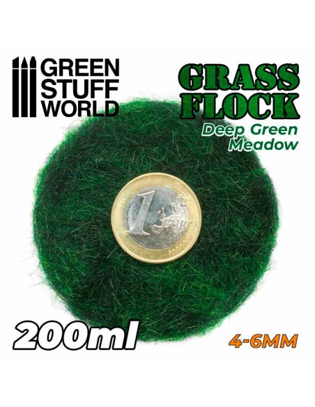 Green Stuff World - Cesped Electrostatico 4-6mm - DEEP GREEN MEADOW - 200ml