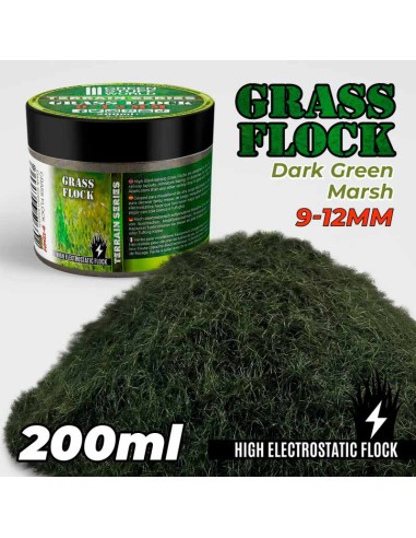 Green Stuff World - Cesped Electrostatico 9-12mm - DARK GREEN MARSH - 200ml