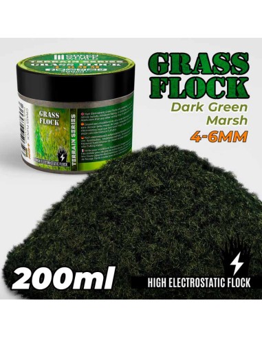 Green Stuff World - Cesped Electrostatico 4-6mm - DARK GREEN MARSH - 200ml