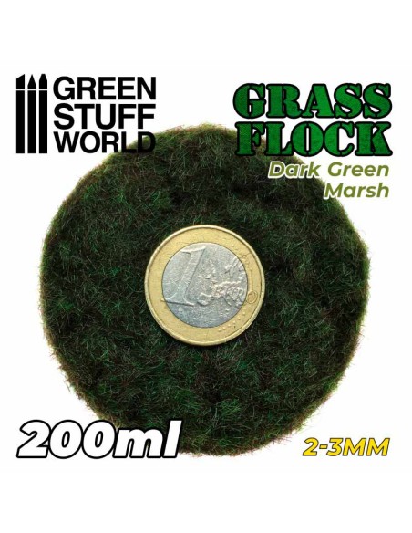 Green Stuff World - Cesped Electrostatico 2-3mm - DARK GREEN MARSH - 200ml