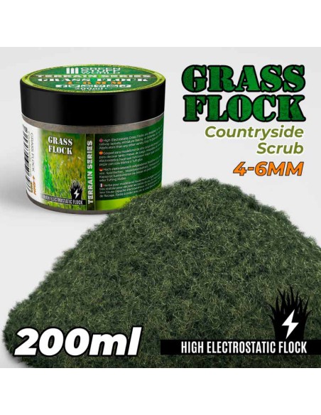 Green Stuff World - Cesped Electrostatico 4-6mm - COUNTRYSIDE SCRUB - 200ml