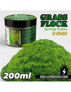 Green Stuff World - Static Grass Flock 2-3mm - SPRING GRASS - 200 ml