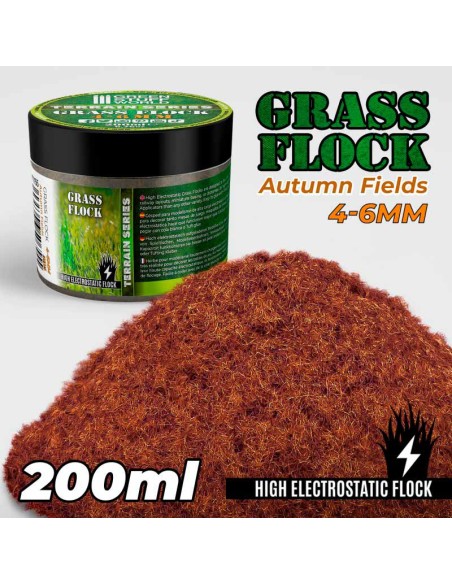 Green Stuff World - Static Grass Flock 4-6mm - AUTUMN FIELDS - 200 ml