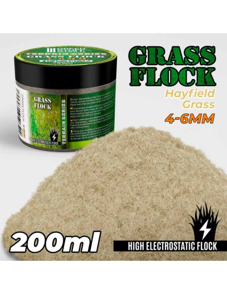 Green Stuff World - Cesped Electrostatico 4-6mm - HAYFIELD GRASS - 200ml