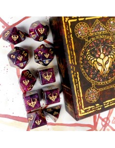 Elder Dice - Crown of the Night Mother - Mythic Glass and Wax Edition Polyhedral Set 2