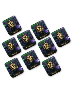 Elder Dice - Crest of Dagon d6 Dice - Mythic Glass and Wax Edition d6 set 2