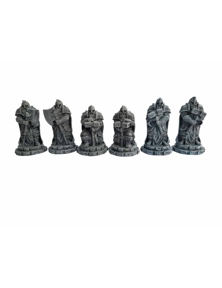 Ziterdes - Dwarf statues with hammer kneeling