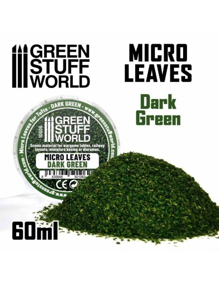 Green Stuff World - MICRO HOJAS - Mix verde oscuro