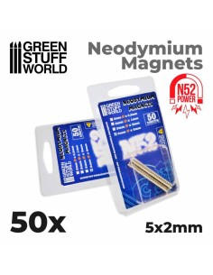 Green Stuff World - Imanes Neodimio 5x2mm - 50 unidades (N52) 2