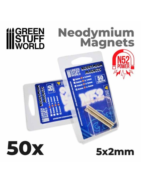 Neodymium Magnets 5x2mm - 50 units (N52)