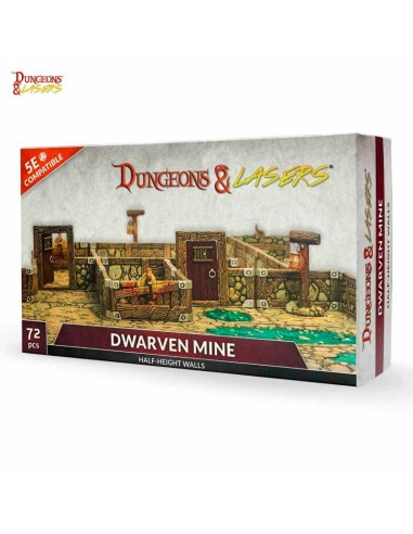 Dungeons & Lasers - Dwarven Mine Half-Height Walls